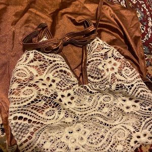 ✨5 for $20✨ Sexy Gold Halter Top Lingerie